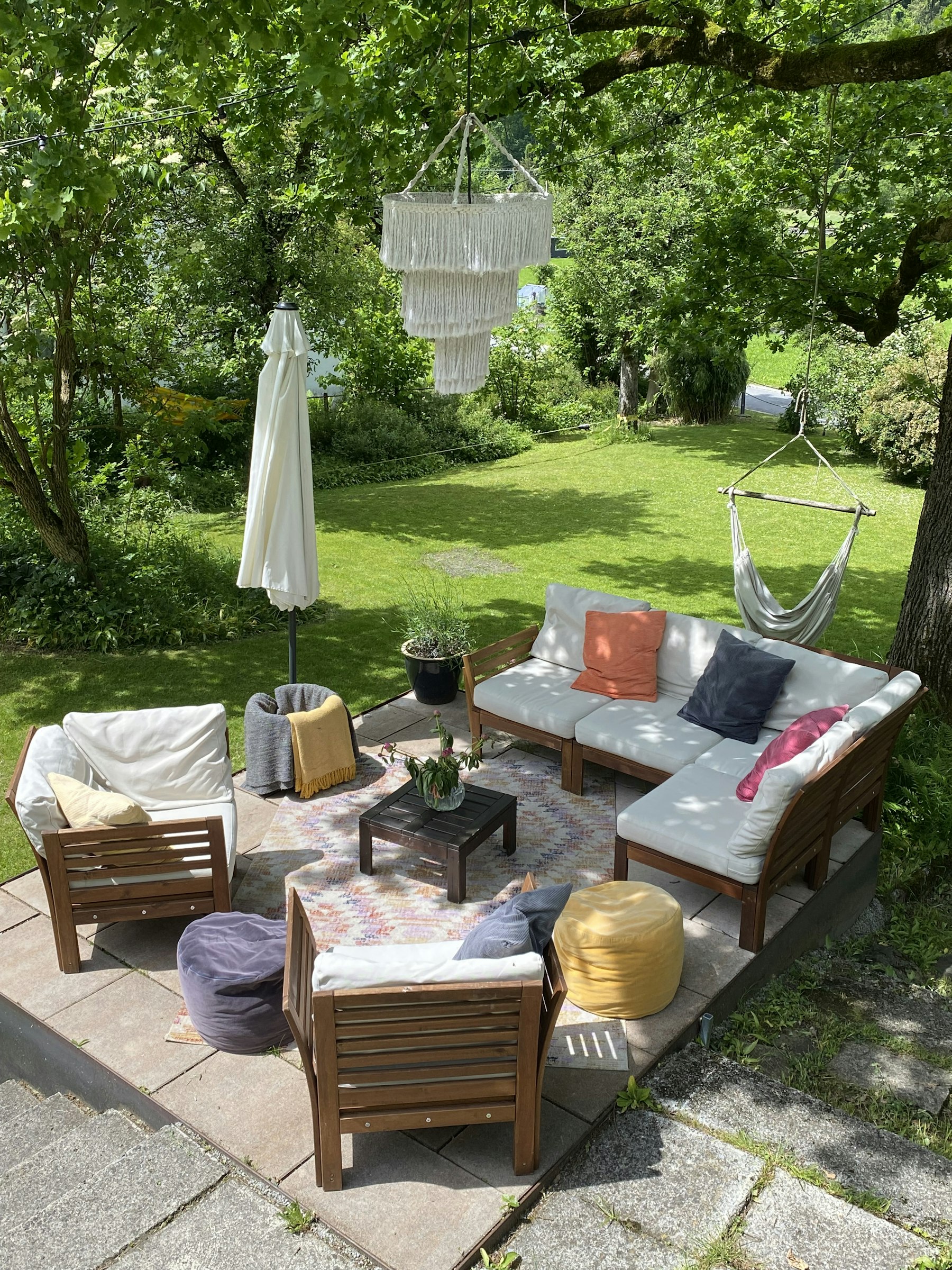 Camping im Garten beim Diesbachfall