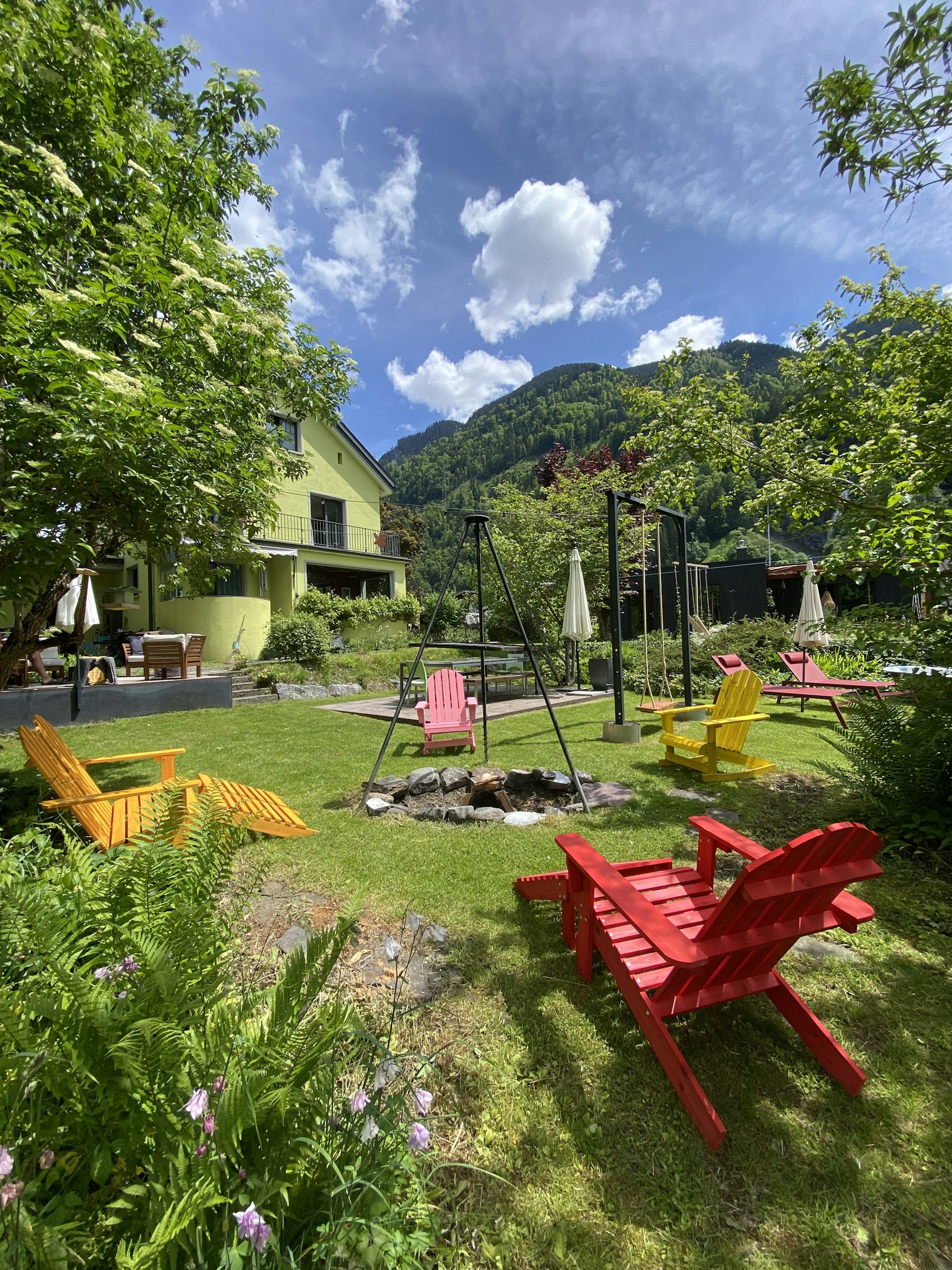 Camping im Garten beim Diesbachfall