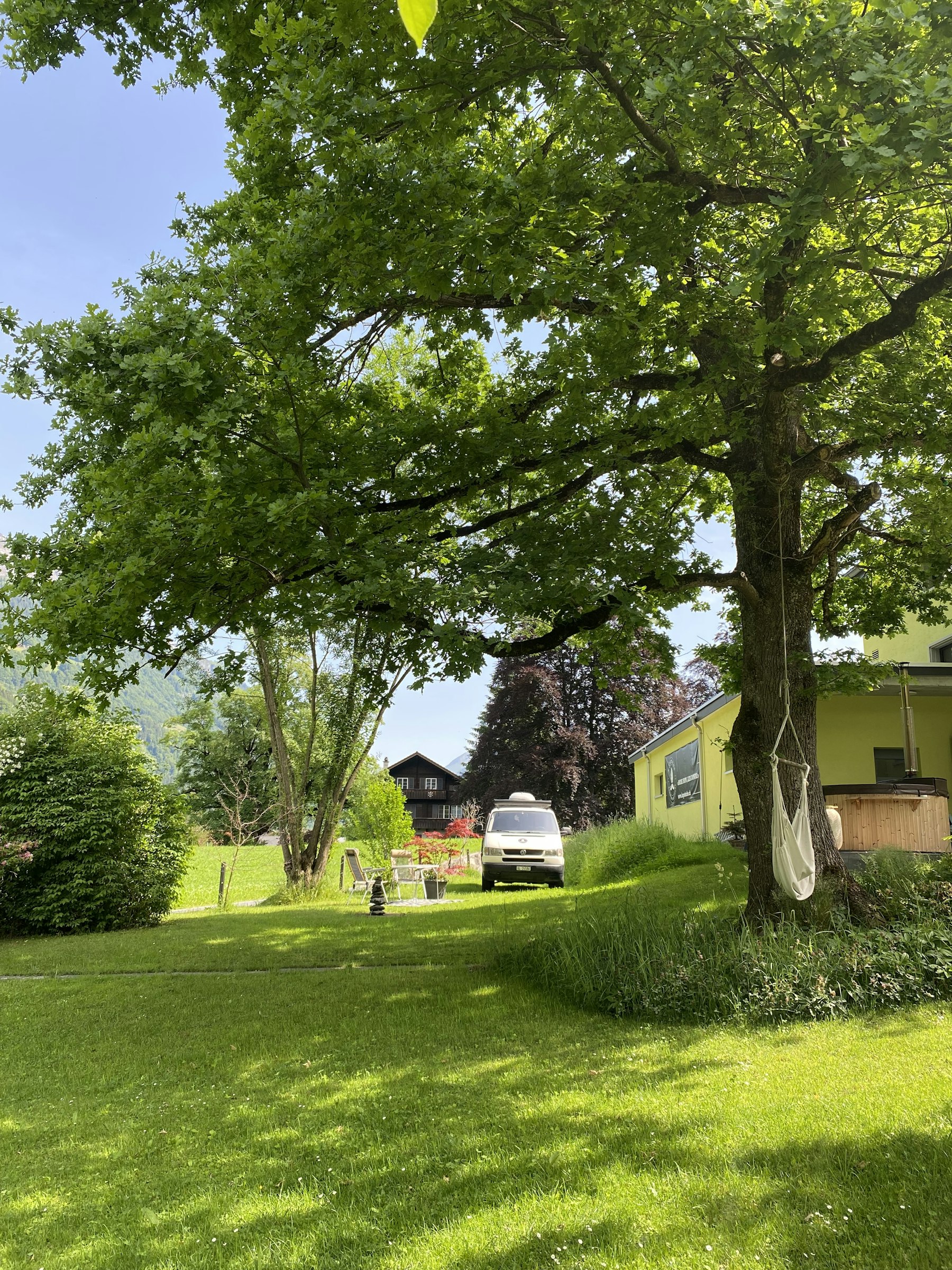 Camping im Garten beim Diesbachfall