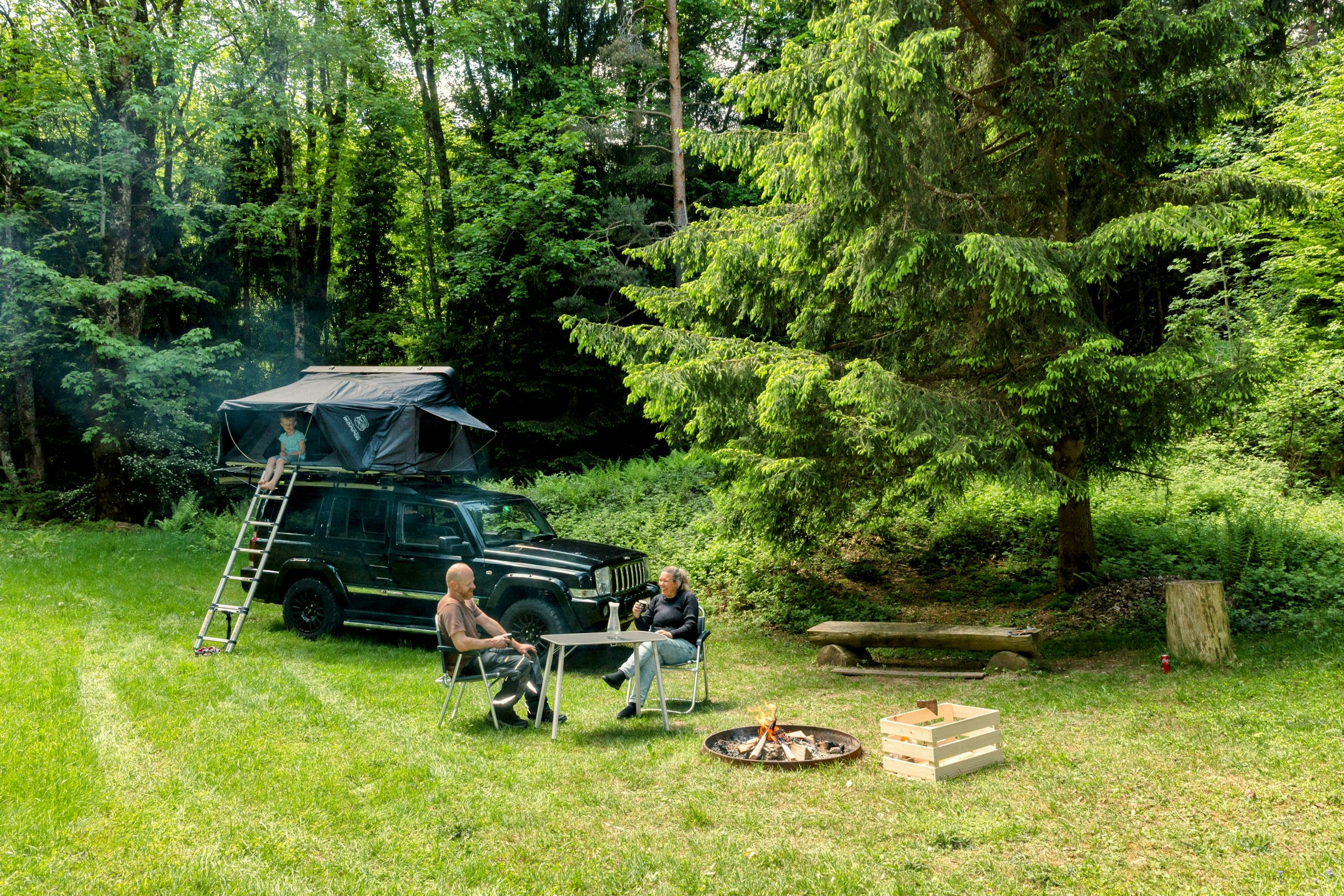 Waldlichtung Offroad-extrem Camping