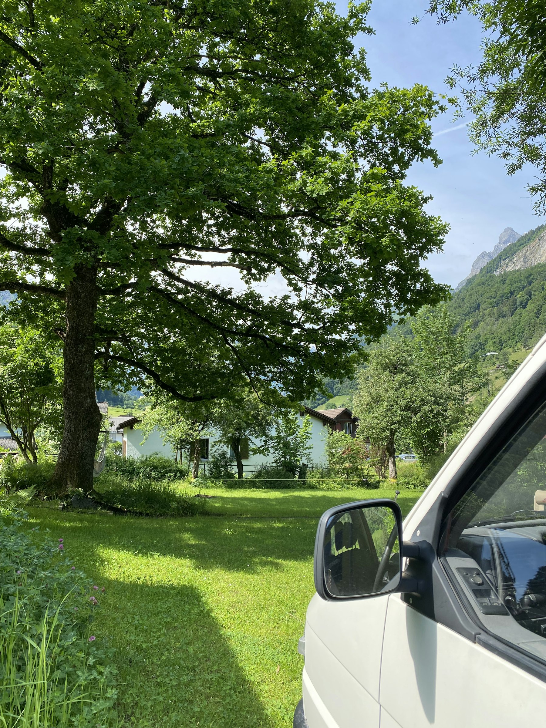 Camping im Garten beim Diesbachfall